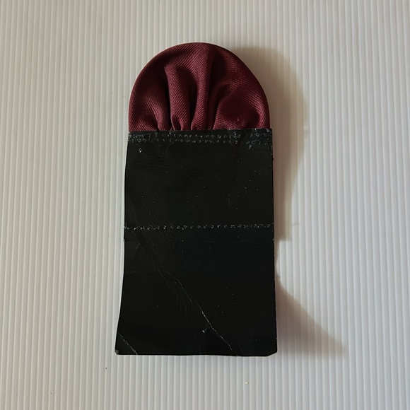 Vintage Burgundy Pocket Handkerchief Square Insert - Picture 2 of 5